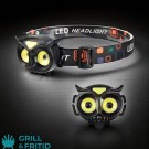 LED Hodelykt for Barn – Ugle Design, 3 Moduser, Opptil 8 Timers Batteritid thumbnail