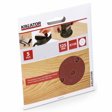 Pussepapir K120 – 5-pk til eksentersliper Ø125 mm