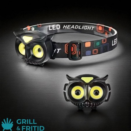 LED Hodelykt for Barn – Ugle Design, 3 Moduser, Opptil 8 Timers Batteritid